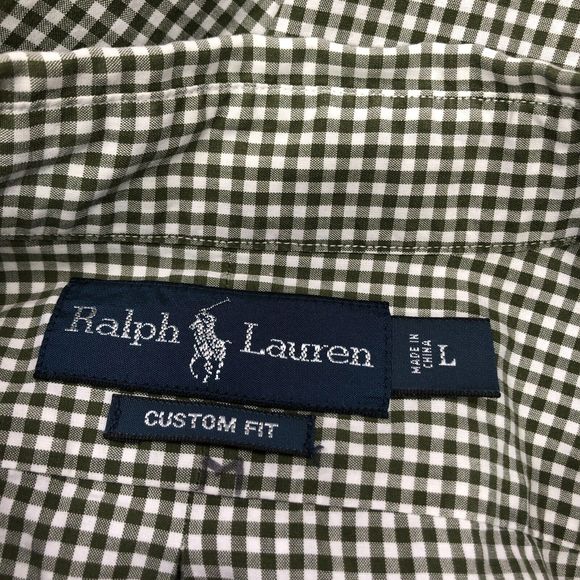 Vintage Ralph Lauren Men Custom Fit Button Shirt Size Large Plaid M114 -22 - Picture 7 of 14